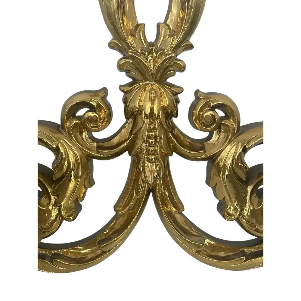 Vintage Homco Double Candle Sconces Pair Gold Hollywood Regency Angel Shades
